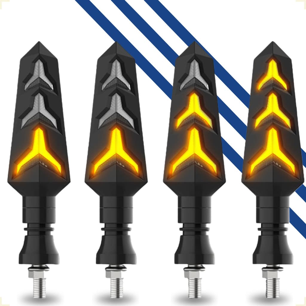 Pisca Seta Led Flecha Moto Sequencial Cb 600 Xj6 Cb 300 Cg 150 Titan Xt Modelo Estrela Preto