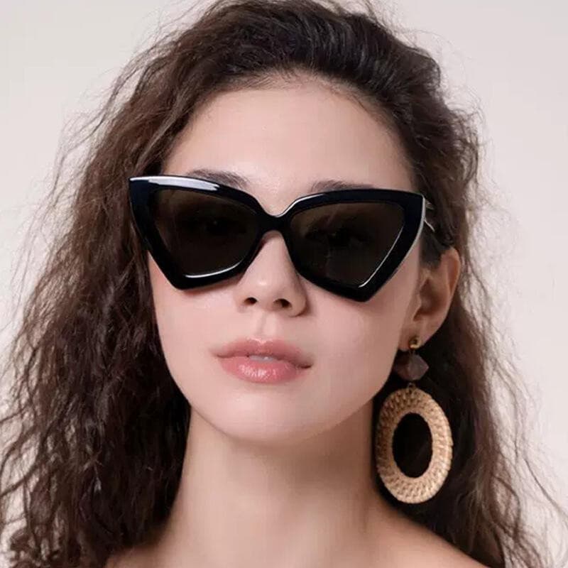 Óculos de Sol Cat Eye Femininos Estilo Retrô UV400 para Atividades ao Ar Livre ----         HZZK EMZL