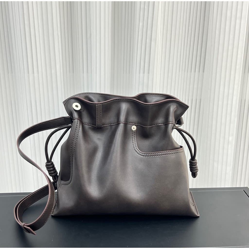 Bolsa exclusiva, bolsa de ombro feminina de couro série Luo, 26 estilos, bolsa transversal macia de alta qualidade, impe