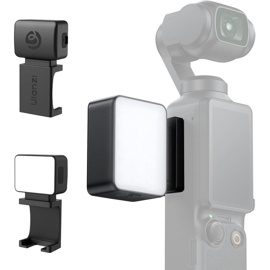 A luz de preenchimento magnética ULANZILM001 é adequada para DJI Pocket 4/3/XtraMuse, luz LED de 2W 5800K, CRI≥95, recar