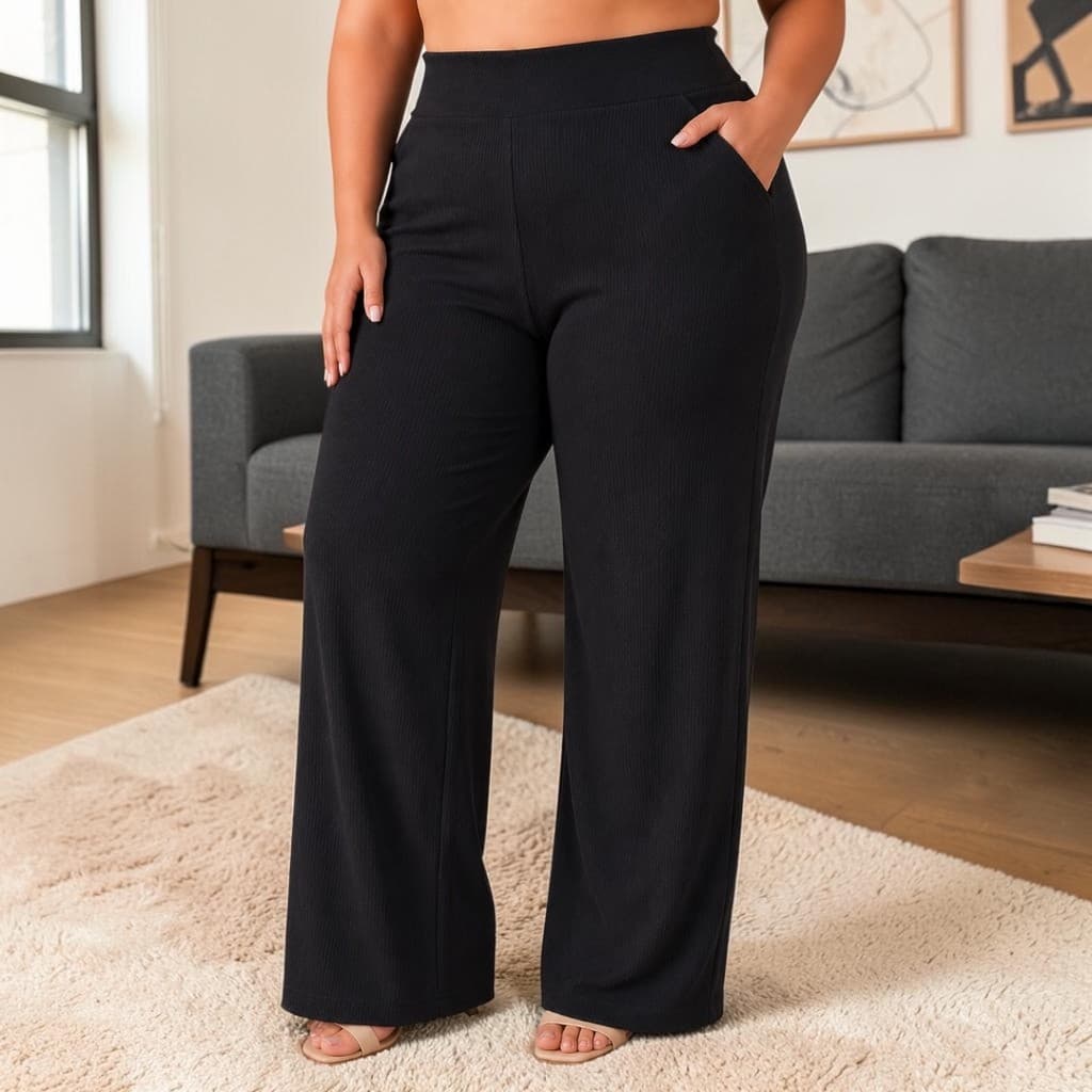 Calça Feminina Plus Size Social Casual Caimento Perfeito Cintura Alta 44 ao 54