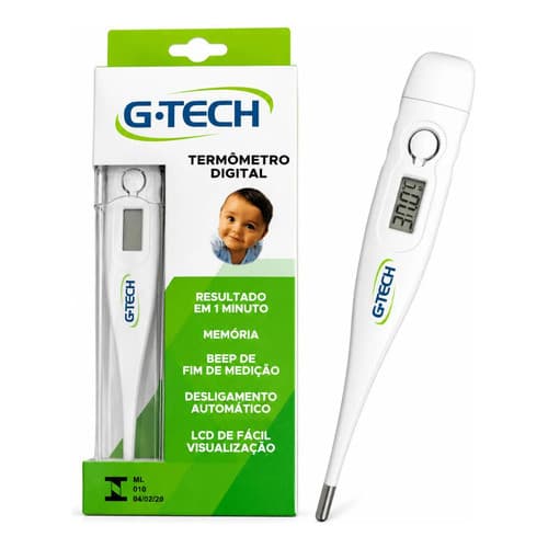 Termômetro Digital De Braço Criança/adulto Cor Branco G-tech