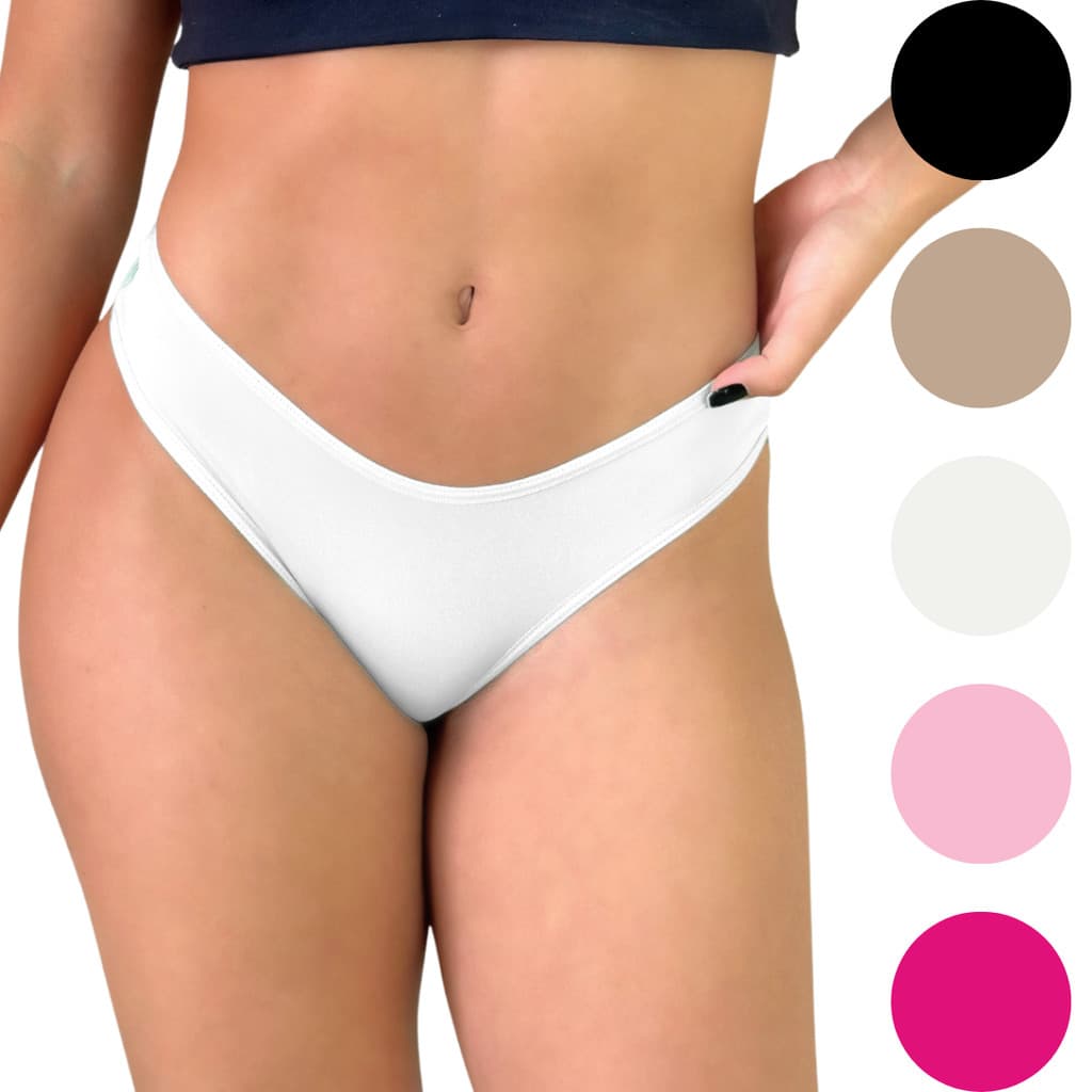 Kit 3 Calcinha em Algodão Feminina Tanga Confortável Calcinha em Cotton Cores Sortidas