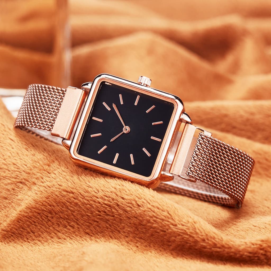 Relógio Feminino Relógio Luxo Prata Dourado Simulação Relógio Clássico Casual Quartzo Aço inoxidável Relógio Feminino