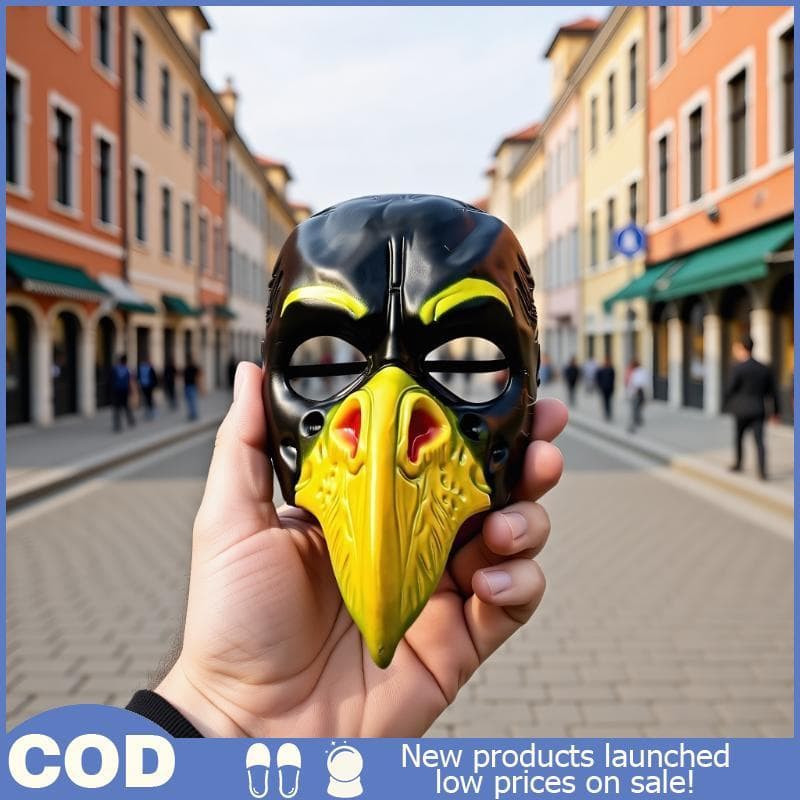 Halloween Cosplay Assustador Águia Máscara Facial NPC Engraçado Brincadeira Assustar Chapelaria Para Festa Bola Traje Pr