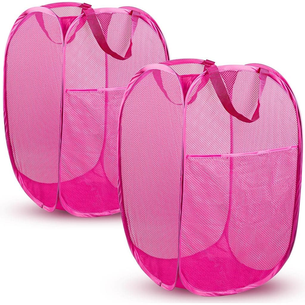 Cesto de Roupa Suja Dobrável DUCOO, Cesto de Roupa Suja de Malha Colapsável de 70L com Bolso Lateral, Cesto de Roupa Suj