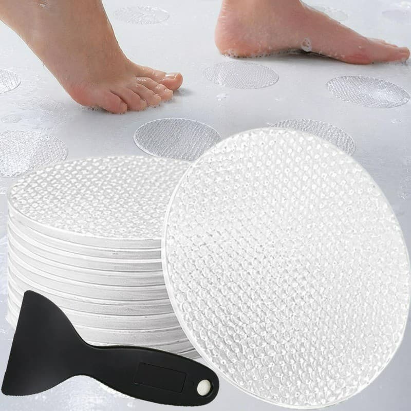 Decalque De Segurança Para Banheira-Adesivos Piso De Chuveiro Com Raspador-Almofada Adesiva Antiderrapante Banheiro-Past