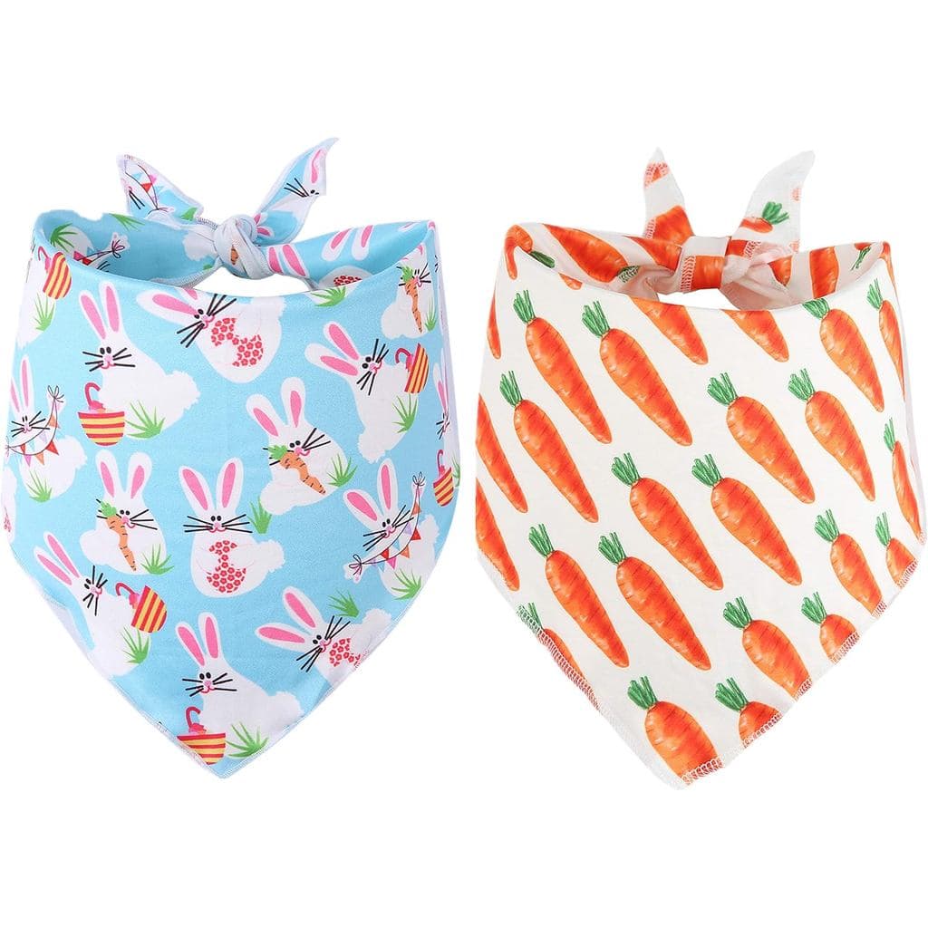 2 Pacotes de Bandanas de Páscoa para Cães, Lenços Triangulares para Cães de Médio a Grande Porte