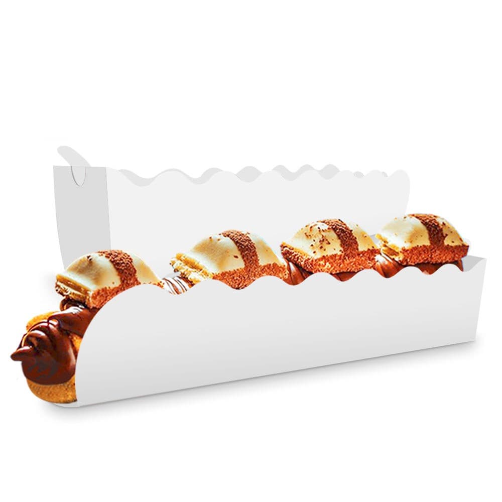 Caixinha Ondulada Churros Gourmet Premium 50un – Embalagem Alta Qualidade Várias Estampas