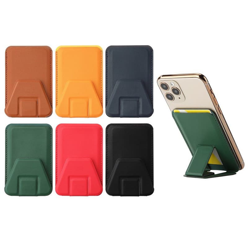 Suporte de Celular de Couro Porta Cartão Suporte de Mão e mesa