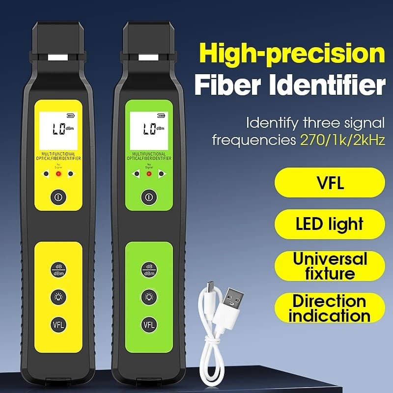 COMPTYCO A-60/60 + Identificador De Fibra Óptica Ativa Ferramenta De Teste Ao Vivo Detector De Direção De Cabo Embutido
