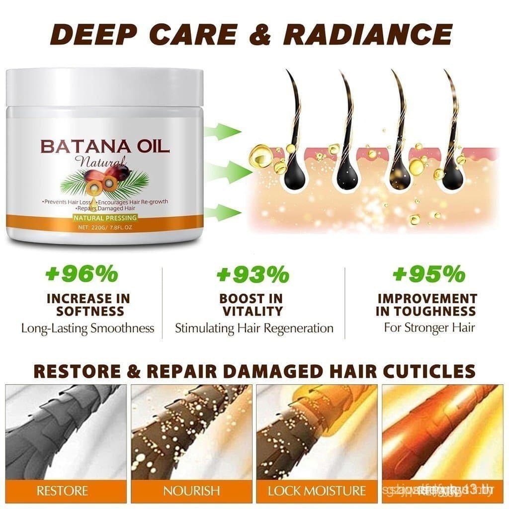 Óleo de Bata, usado para promover o crescimento e a reparação do cabelo - óleo 100% puro, e não refinado, proven