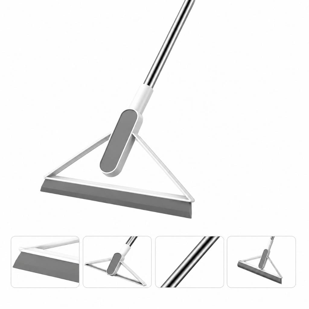 Rodo Mágico MOP de Silicone Para Limpeza de Vidros Pisos Box Cabo Inox