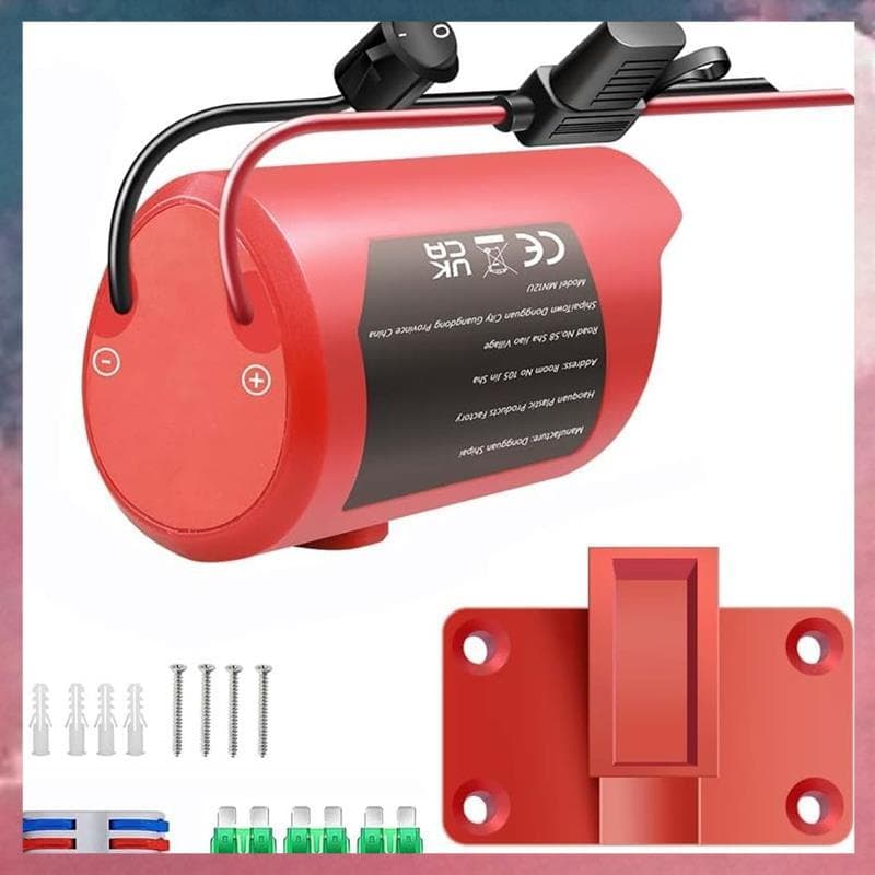 (Rjqx) Para Kit Adaptador De Bateria De 12V Com Fusível E Interruptor , Conversão De Conversor De Energia De Fio 14 AWG