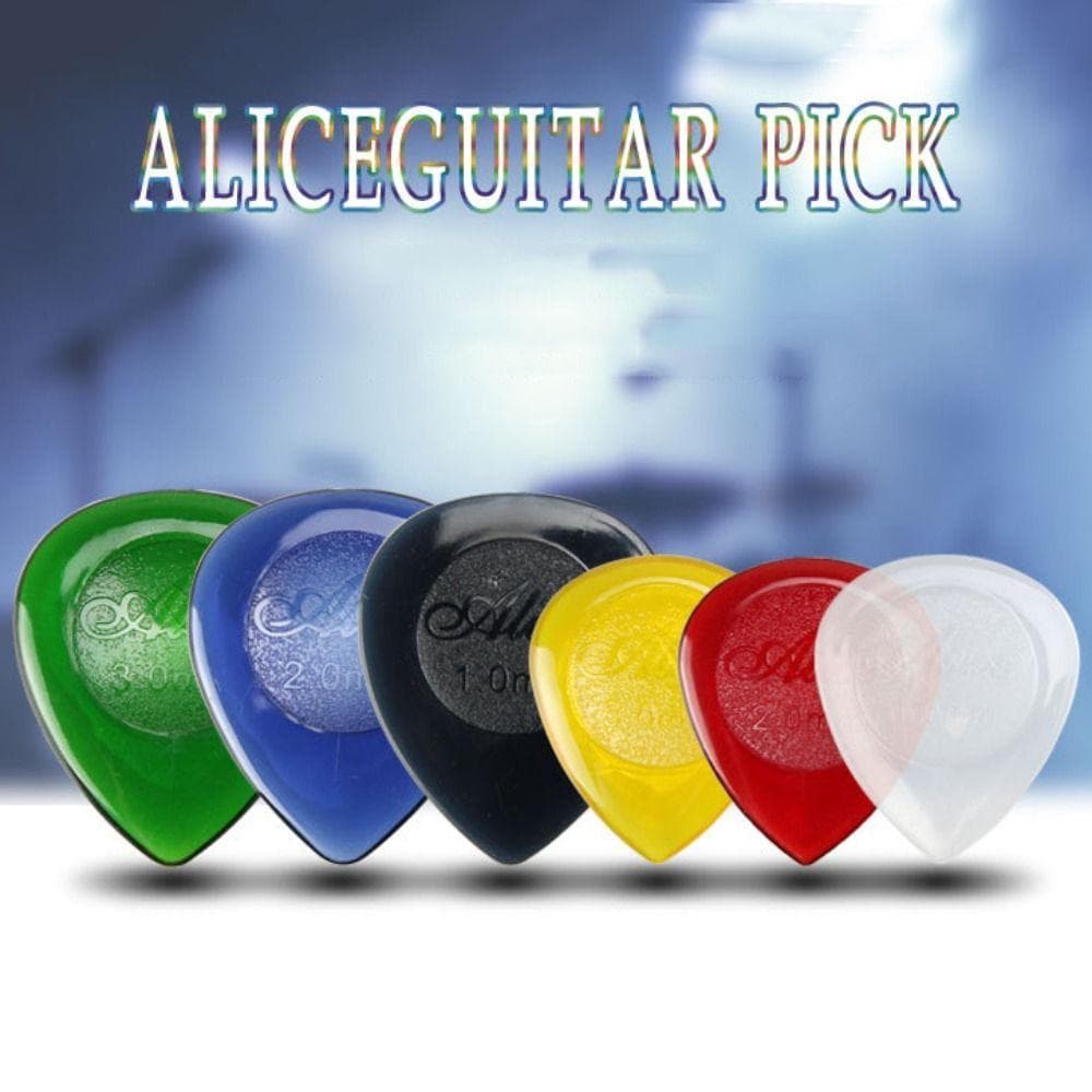 10 Peças Palhetas De Guitarra , Acústica De Celulóide De Cor Aleatória , Palheta Em Forma De Gota Mista De Espessura