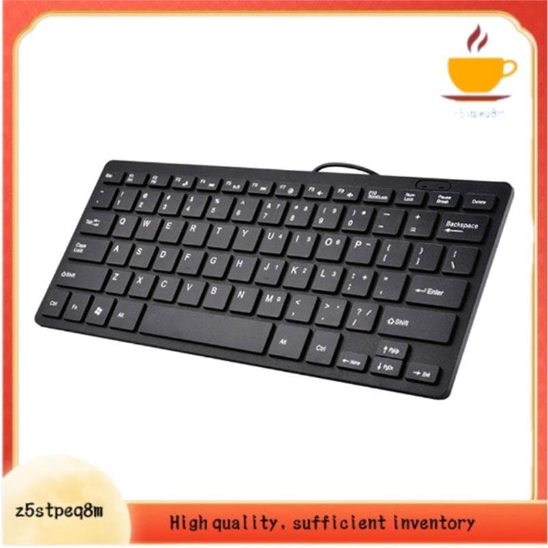Teclado Compacto Com Fio USB Ultrafino Para PC Mini Jogos A