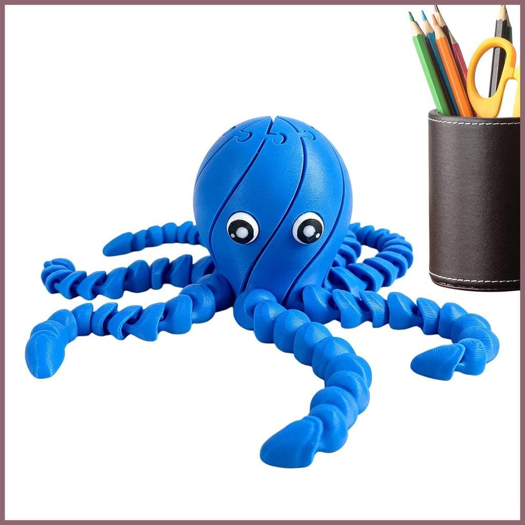 Polvo Brinquedos Flexível Squeeze Fidget Figura Com Juntas Multi-Ângulo 3D Impresso Para Aniversário Natal mueadegbr