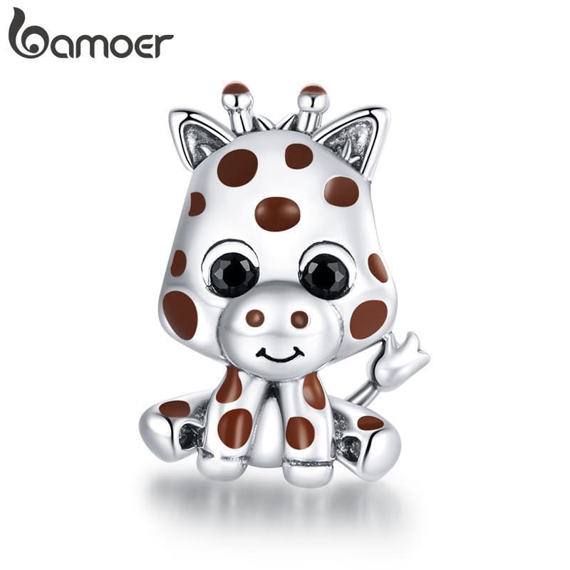 Bamoer Charme Bebê Girafa Pingente DIY Pulseira Acessórios Para Presentes Femininos