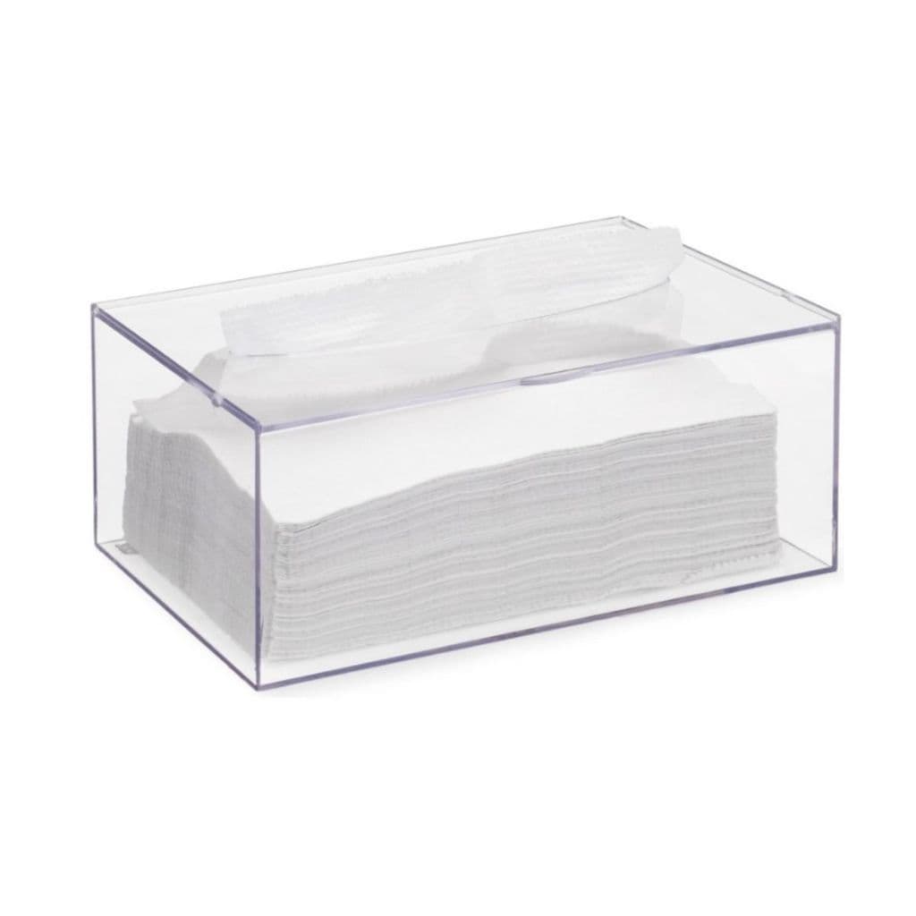 Caixa Interfolha Acrílico Porta Lenço Papel Toalha De Mesa Transparente