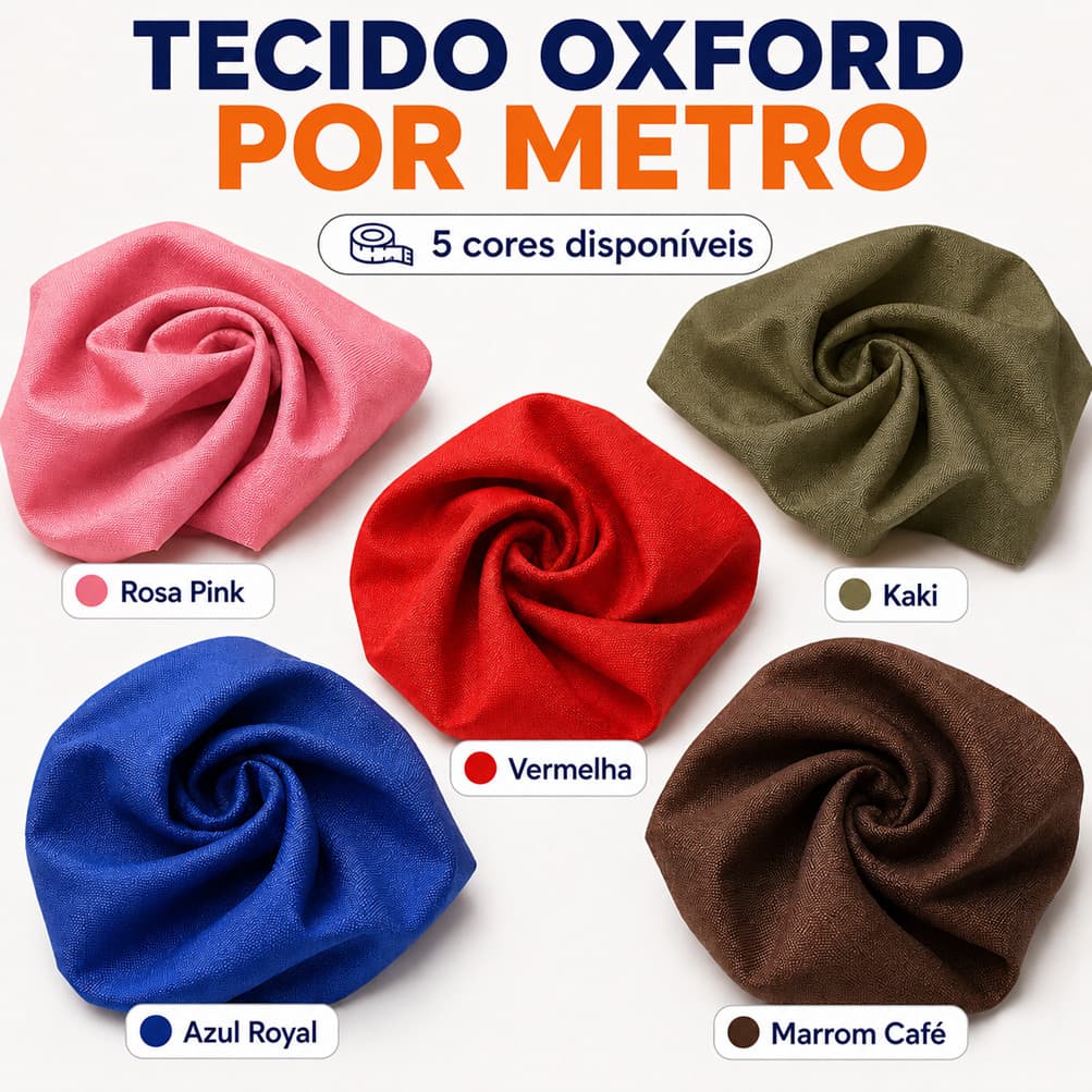 Tecido Liso Oxford por Metro 1,50m para Toalha de Mesa Buffet Festas Decoração e Artesanato