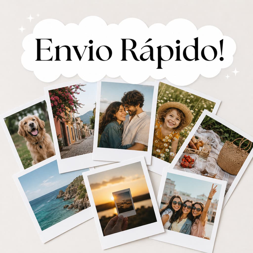 Foto Polaroid Personalizada 8x6cm Kit 5 a 50 Fotos Alta Qualidade para Presente