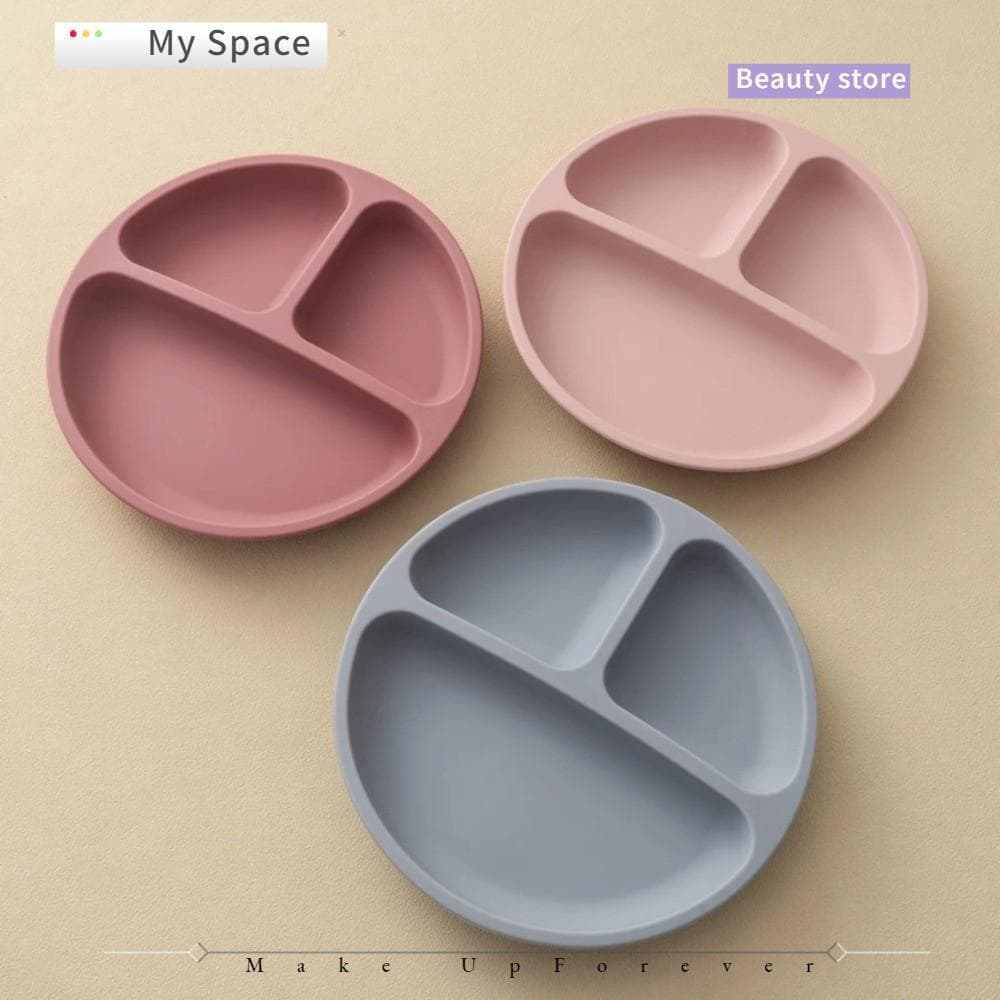 MY Baby Sucker Plate , Placa De Jantar De Silicone De Material Sem BPA , Talheres De Treinamento Para Crianças , Tigelas