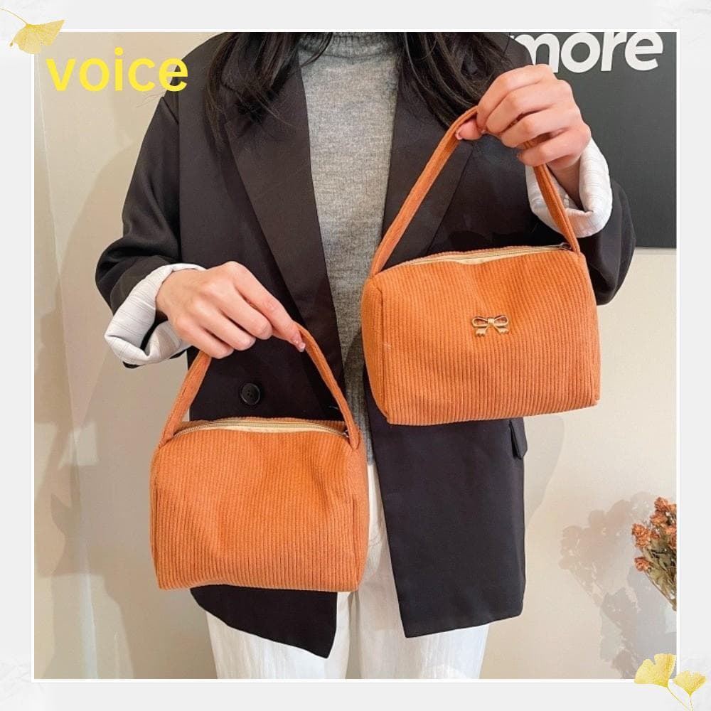 Bolsa De Travesseiro De Veludo VOICE , Crossbody Portátil De Grande Capacidade Higiene Pessoal Macia Com Zíper Para Maqu