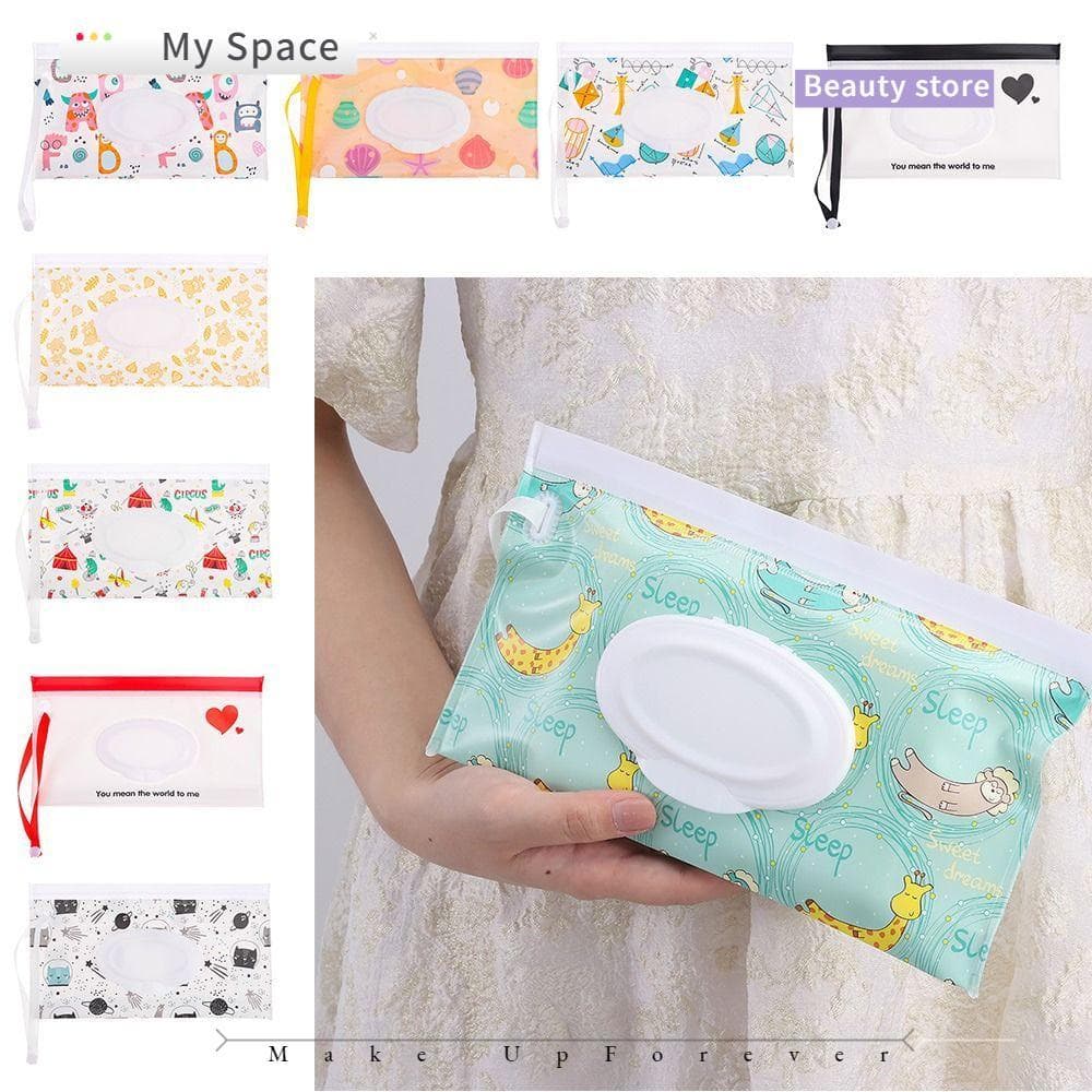 Meu Saco De Lenços Umedecidos , Bolsa Cosmética Reutilizável Com Capa Flip Portátil Recarregável Útil Para EVA Ao Ar Liv