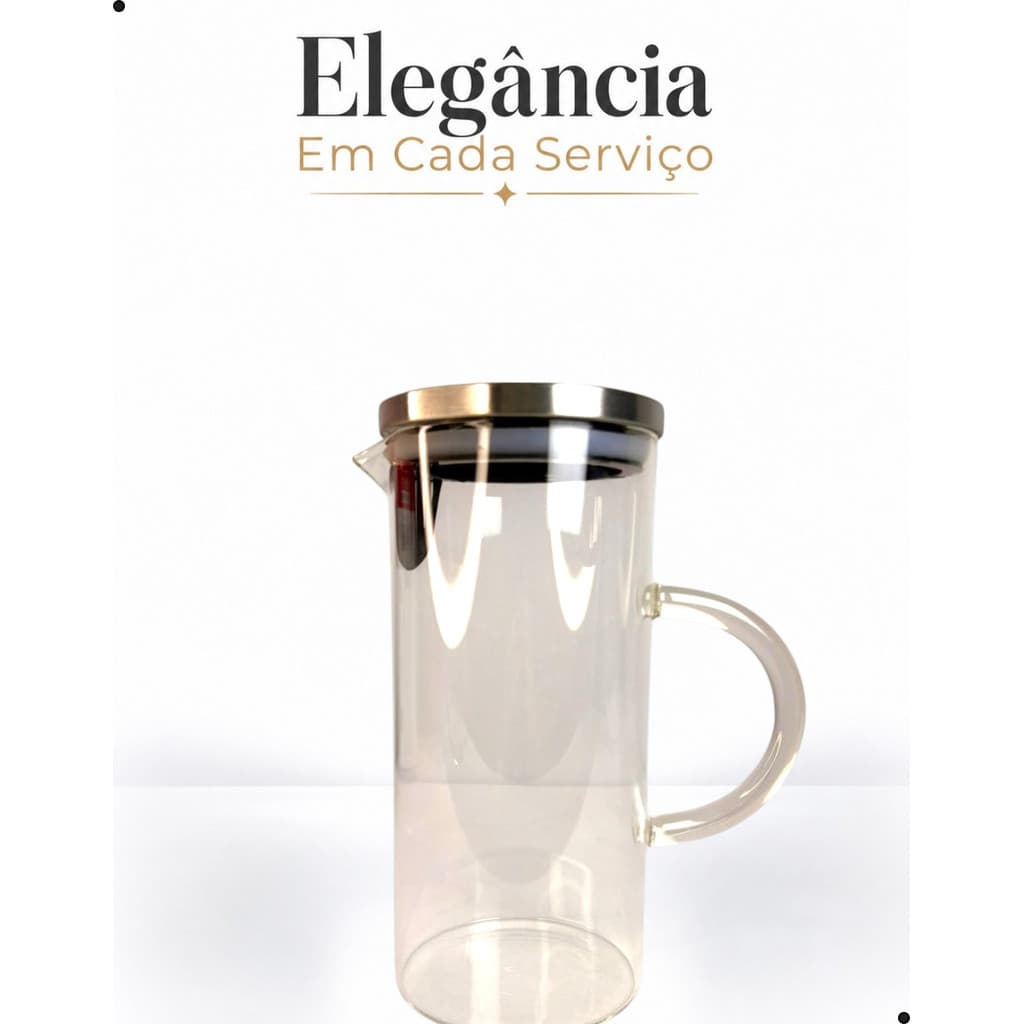 Jarra Boro Mirage Vidro 1 Litro Água Suco Design Moderno Para Mesa Cozinha
