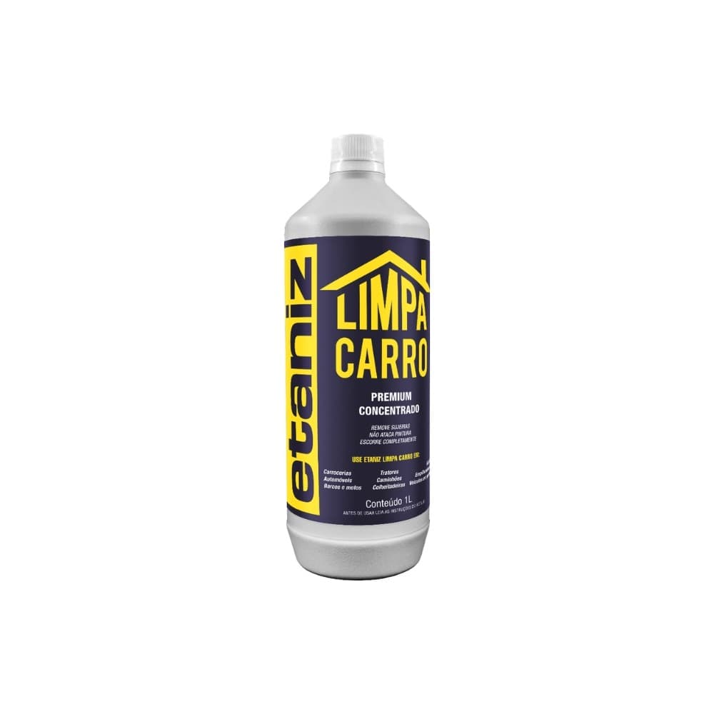 Limpa Carro Amarelo Premium 1L Etaniz Shampoo Automotivo
