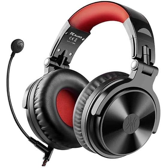 Headphone OneOdio Pro-M Studio Wireless BT Preto e Vermelho