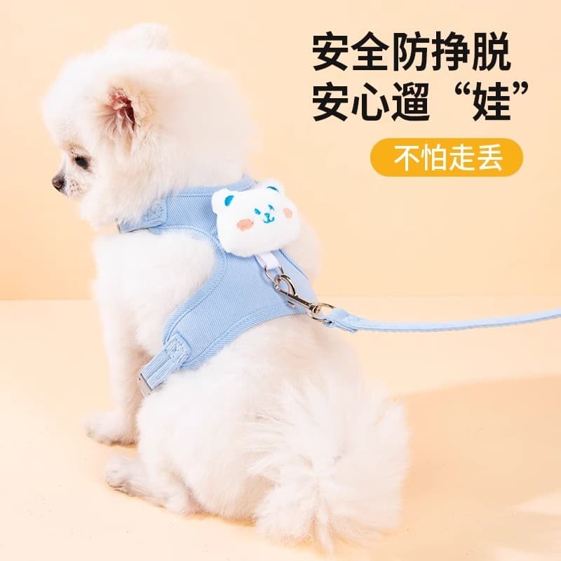 Coleira para cachorro, coleira para caminhada de cachorro e gato, alça peitoral Anti-quebra, Corgi Bichon ajustável