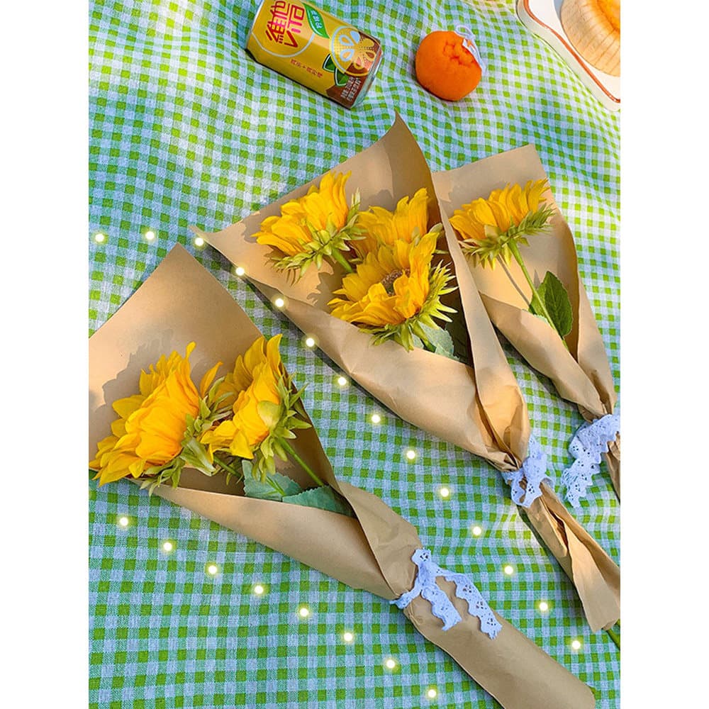 Simulação de girassol flor foto adereços segurando buquê falso tulipa margarida influenciador piquenique suprimentos não