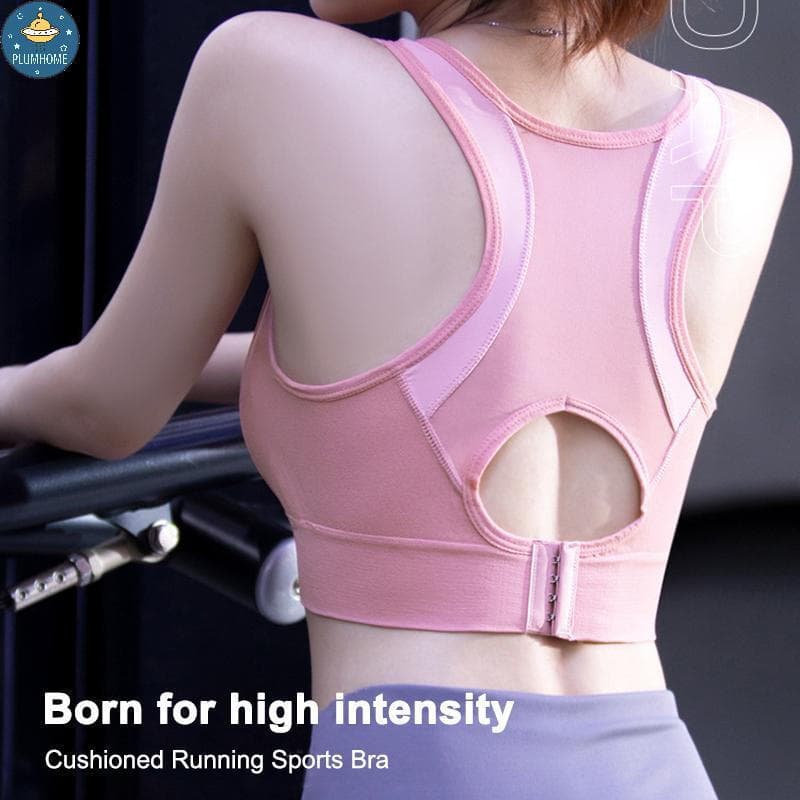 PLUMHOME Sutiã Esportivo Shoproof Acolchoado Malha Ba Qui Seco Ginásio Correndo Yoga Regata Fio De .