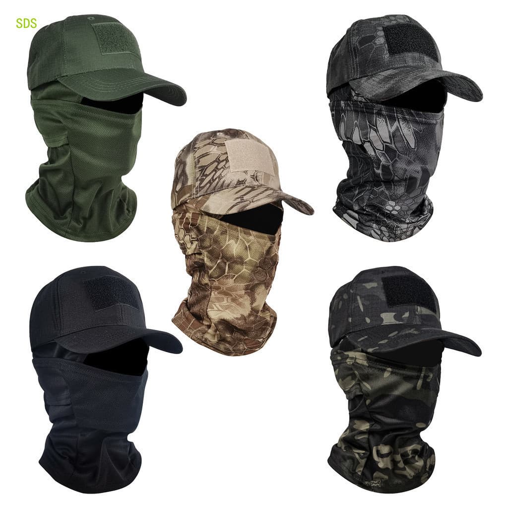 SDS 1 Peça Bonés De Beisebol Snapback Chapéus De Sol Masculino Balaclava Caminhadas Ao Ar Livre Boné Alpino Rosto Inteir