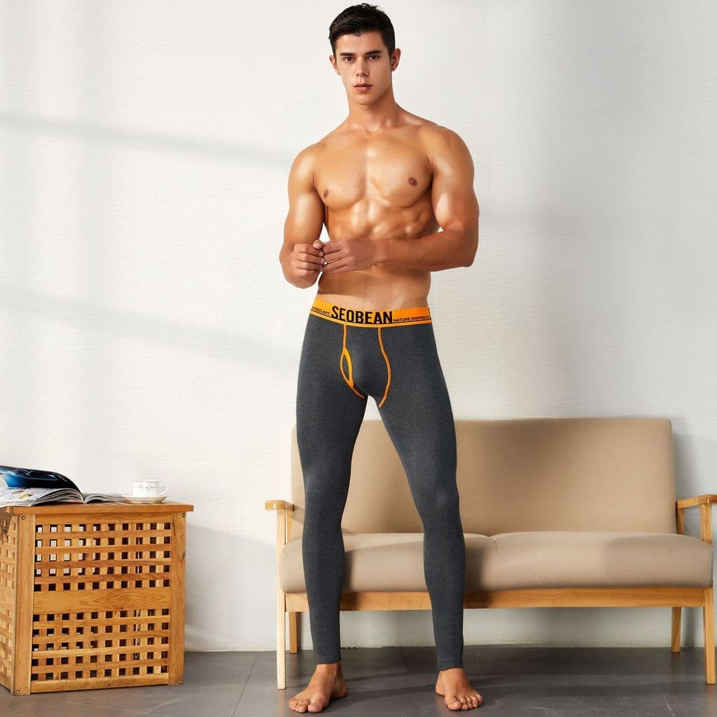 Homens homens puro algodão estilo fino calças quentes na moda japonês cor sólida Leggings juventude magro-ajuste