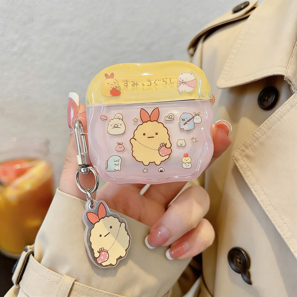 Para AIRPODS 1 2 4 ANC PRO 3 Capa Protetora TPU Macio Sumikko Gurashi De Fone De Ouvido De Desenho Animado