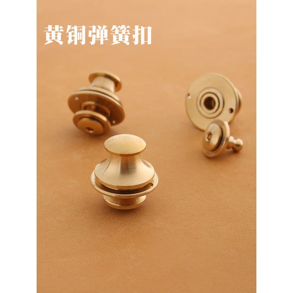 Fivela de mola de bronze artesanal DIY couro bagagem bloqueio fivela de bronze ferragem encaixe bloqueio chave livre 489