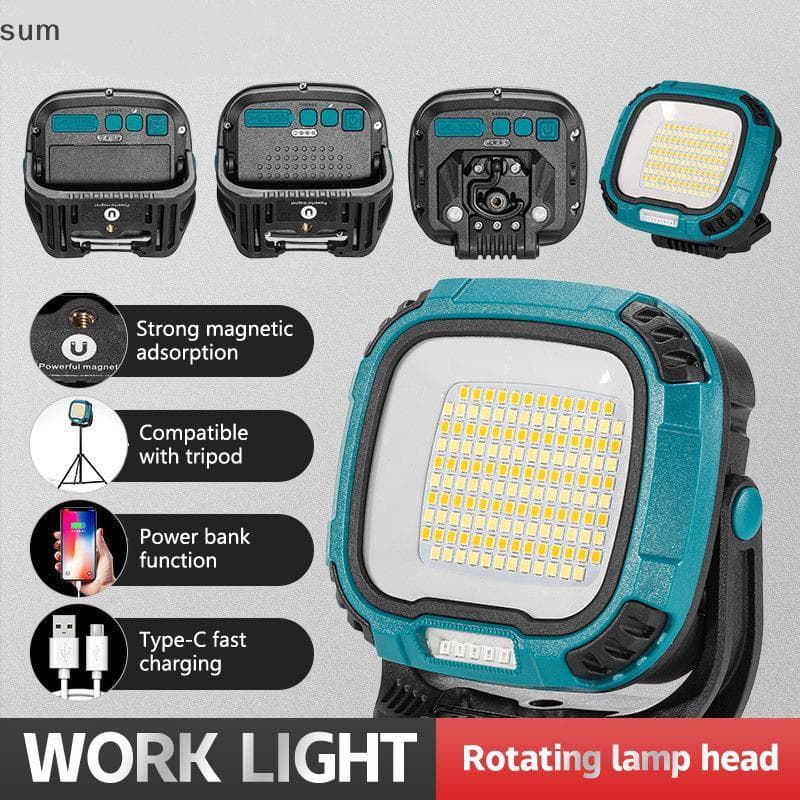 [sum] W892 Luz Recarregável De Emergência Acampamento Spotlight Cob Trabalho Função De Para Barraca BR