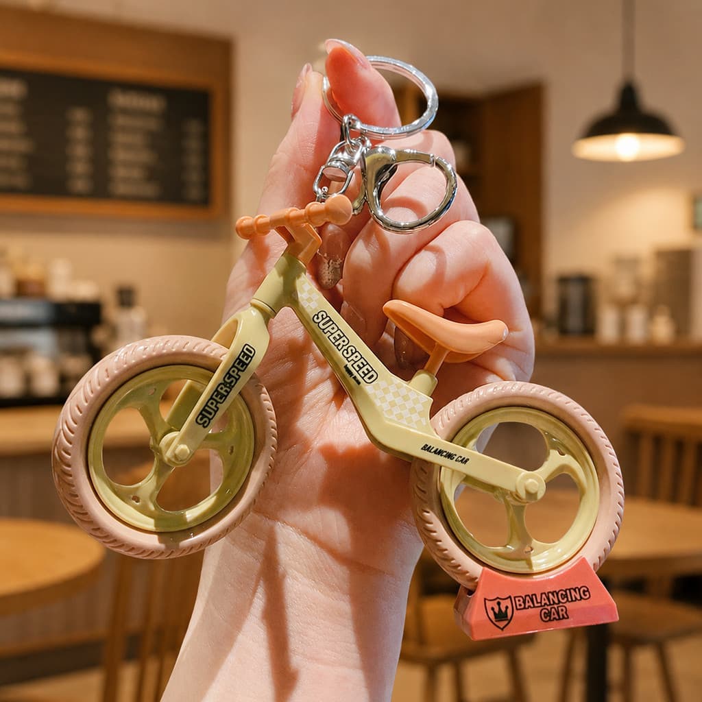 Chaveiro de bicicleta na moda legal pingente de bicicleta casal saco pingente criativo garra pingente presente