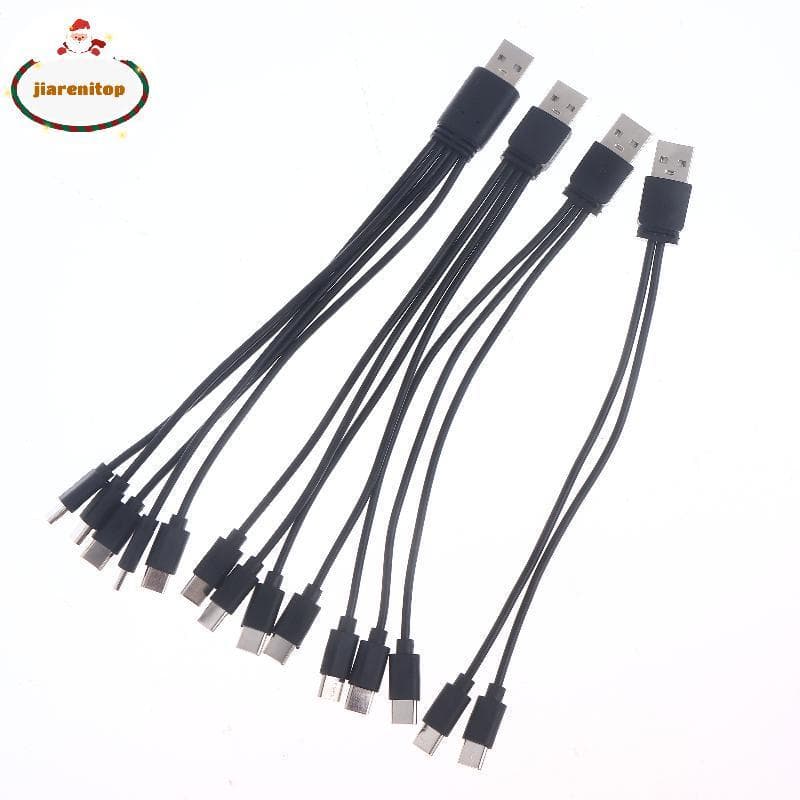 jiarenitop 1/2 Unidades 20 Cm USB Para Tipo C Divisor Cabo Adaptador 2/3/4/5 Portas De Carregamento Múltiplo br