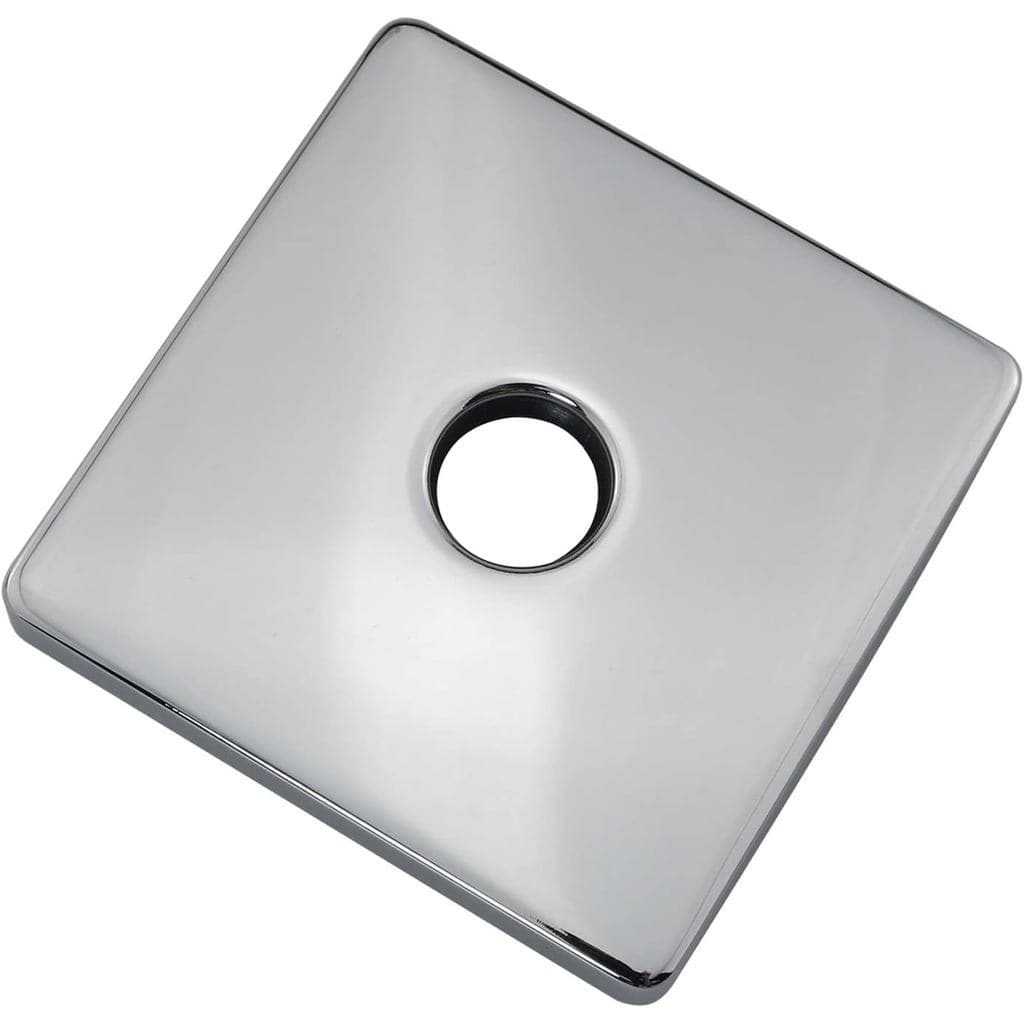 Tampa de Flange para Chuveiro 3,5 Polegadas, Placa de Cobertura Quadrada Extra Grande para Braços de Chuveiro, Cromada