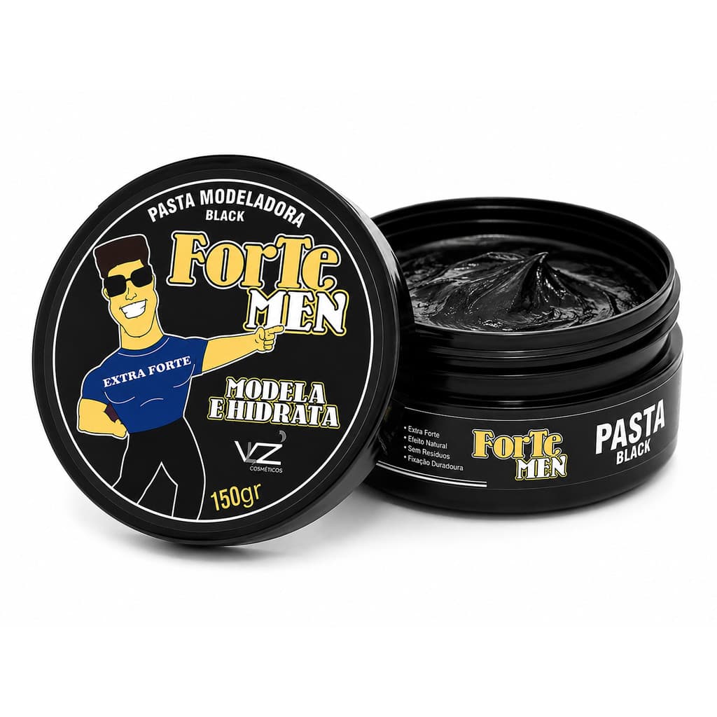 Pasta Modeladora Black Forte Men VLZ 150gr