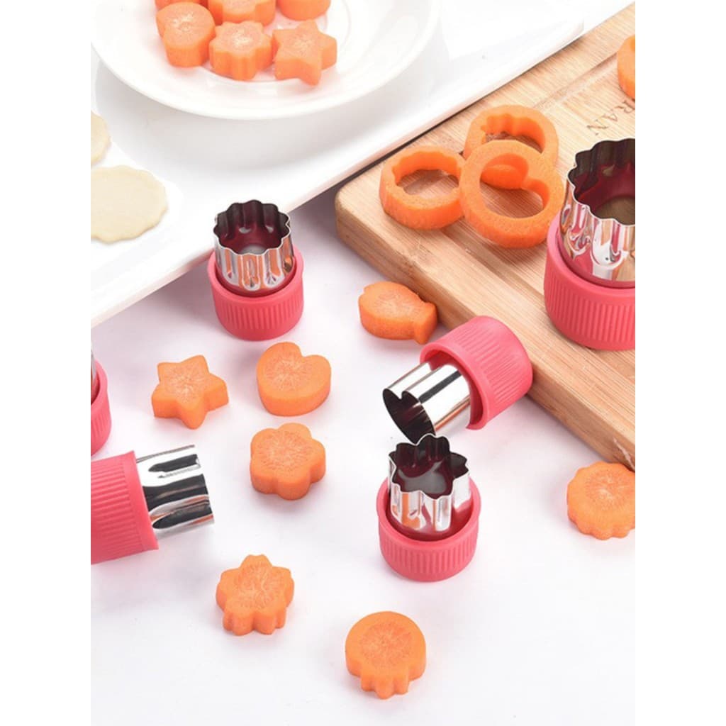 P PP Handguard de aço inoxidável biscoito imprensa impressão molde cozinha Bento decoração frutas melão vegetal conjunto
