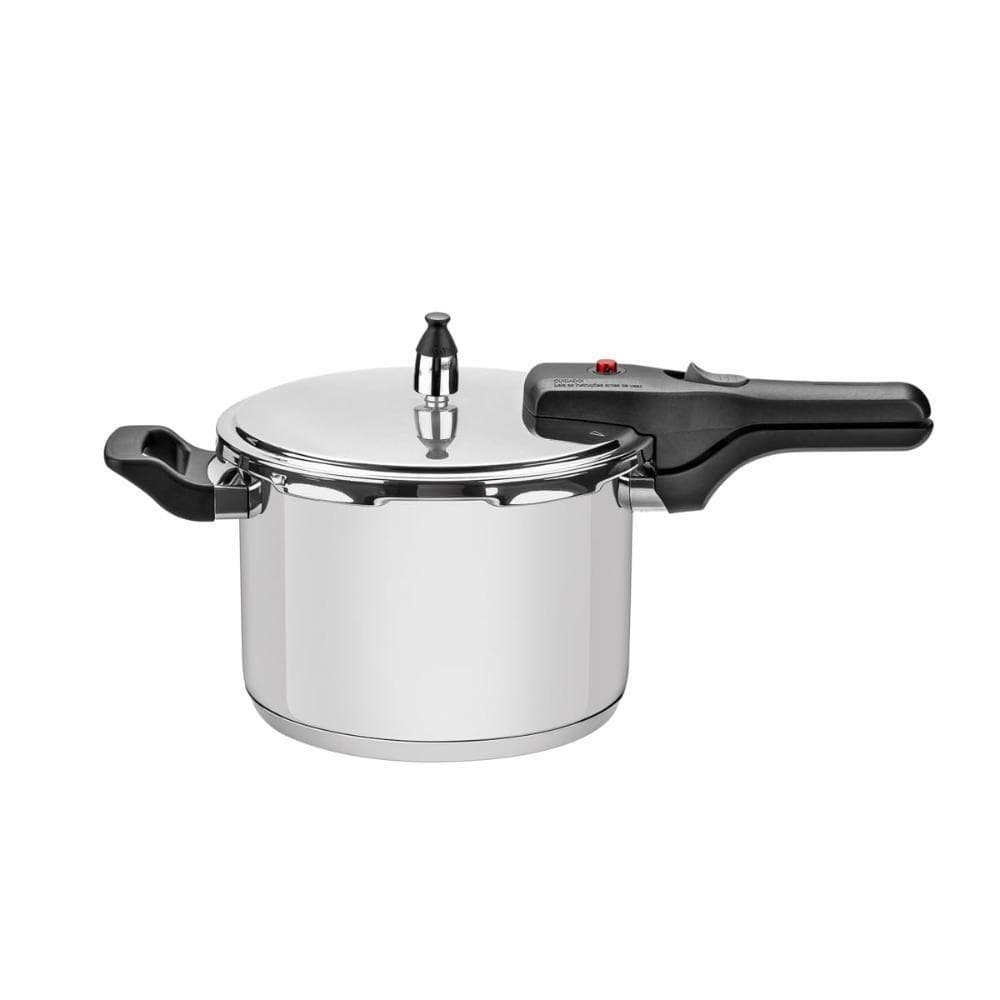 Panela de Pressão Tramontina Brava em Aço Inox com Revestimento em Aço Inox 6L com Fundo Triplo