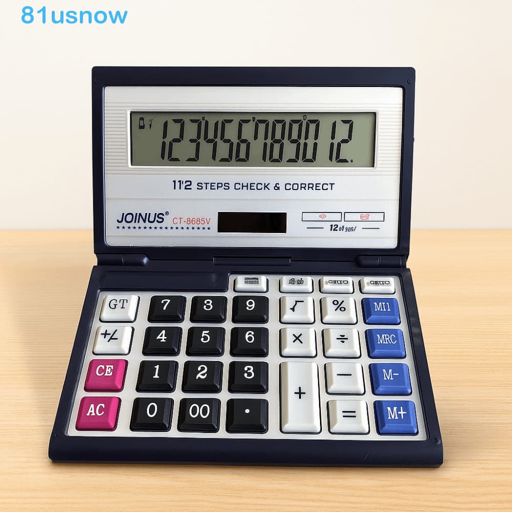 Calculadora Dobrável , Solar Portátil De 12 Dígitos Financeira Para Escritório
