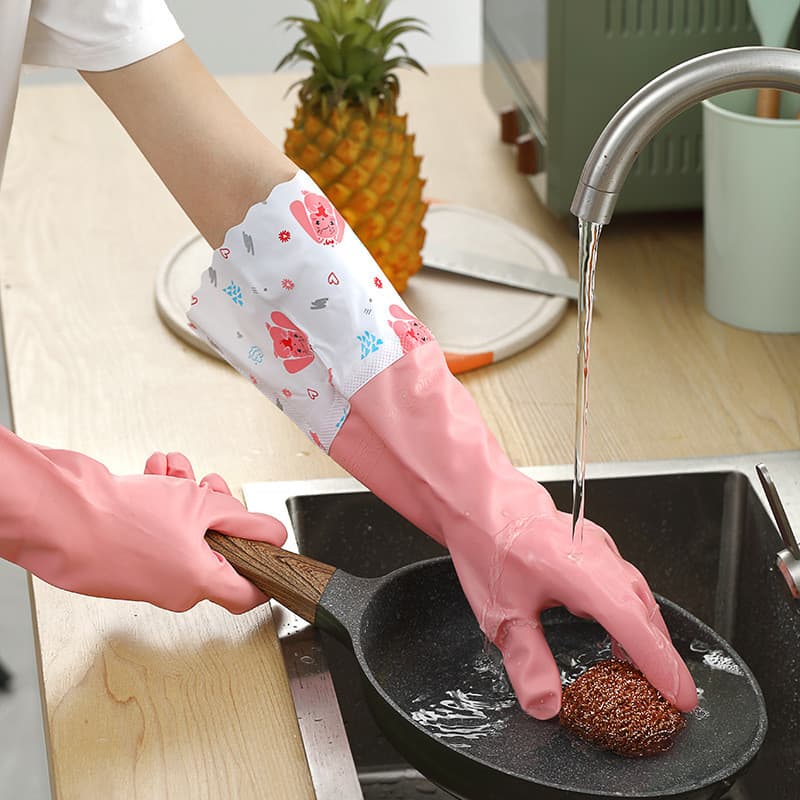 Luvas de lã para lavar louça, limpeza doméstica, lavagem de roupas, trabalho, cozinha, lavar louça, lavagem de vegetais,
