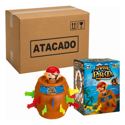Atacado Kit 12 Un Jogo Barril do Pirata Pirata Que Pula Brinquedo Infantil Mesa Tabuleiro Revenda