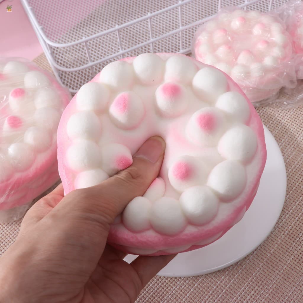 Brinquedo Macio De Pitada De Torta De Framboesa De Recuperação Lenta-Ornamento De Sucção De Dedo Para Alívio De Estresse