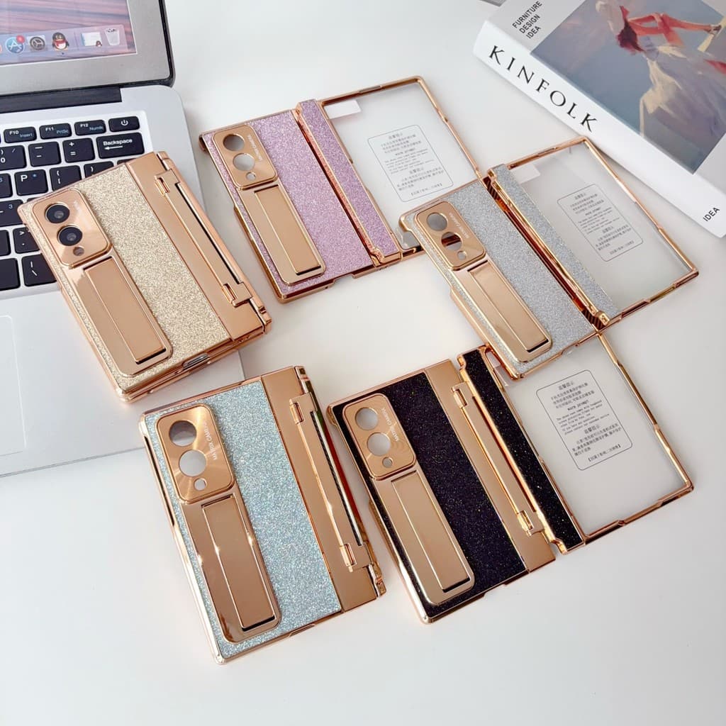 Capa De Telefone Moderna Com Diamante Brilhante Para Samsung Galaxy Z Fold 8 Wide Fold8 Ultra Fold8 7 6 5 4 3 5G Dobradi